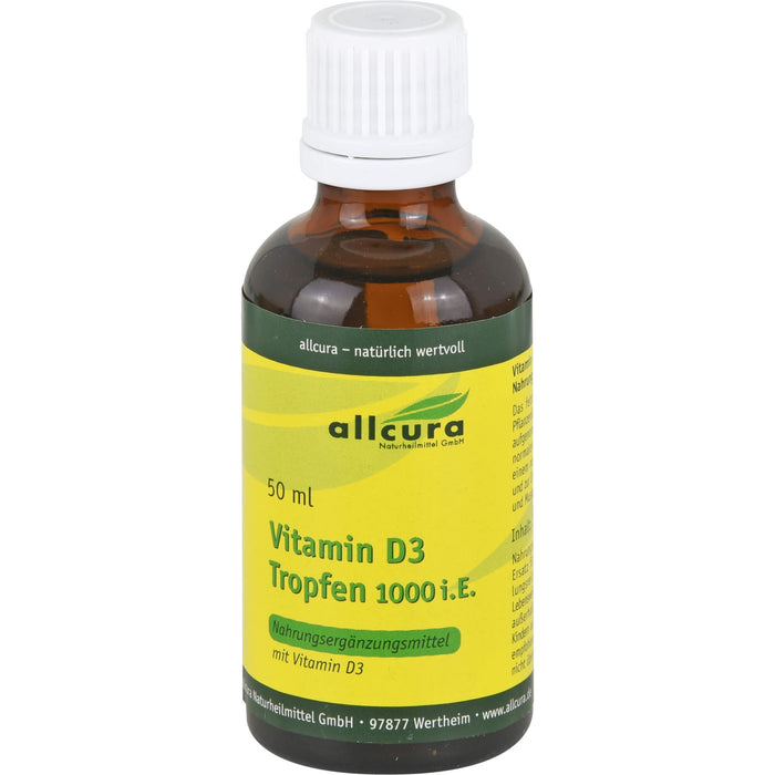 Allcura 1000 I.E. Vitamin D3 Tropfen, 50 ml Solution