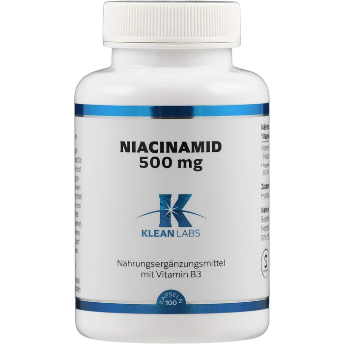 Niacinamid (B3) 500 mg Kapseln, 100 pc Capsules