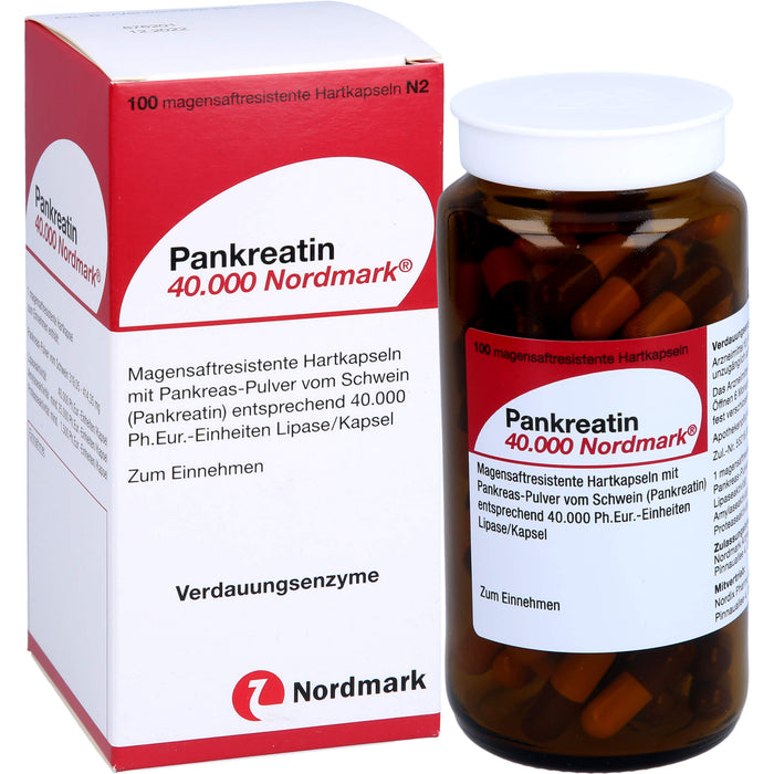 Pankreatin 40.000 Hartkapseln bei exokriner Pankreasinsuffizienz, 100 pcs. Capsules
