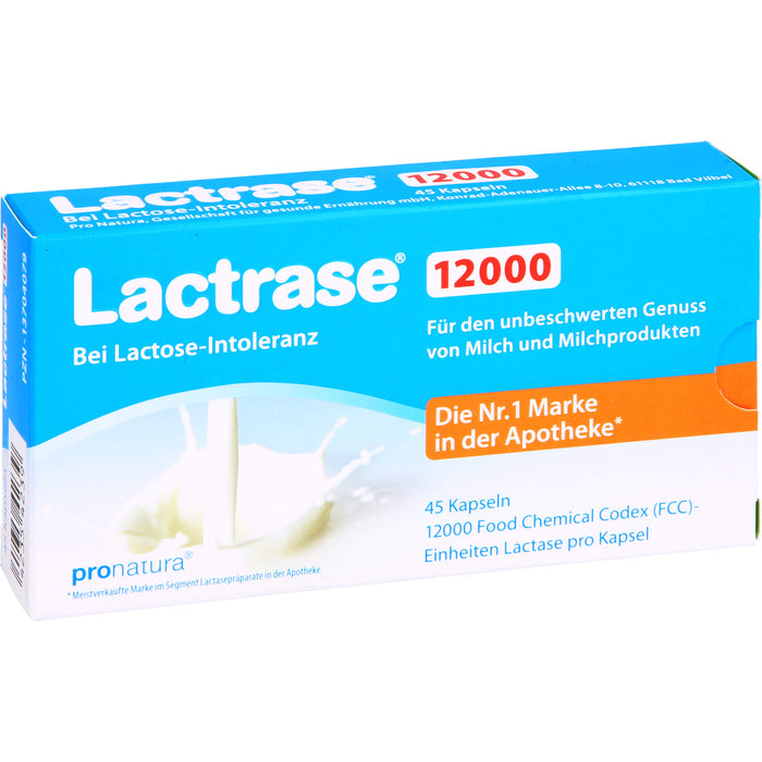 Lactrase 12000 bei Lactose-Intoleranz Kapseln, 45 pc Capsules