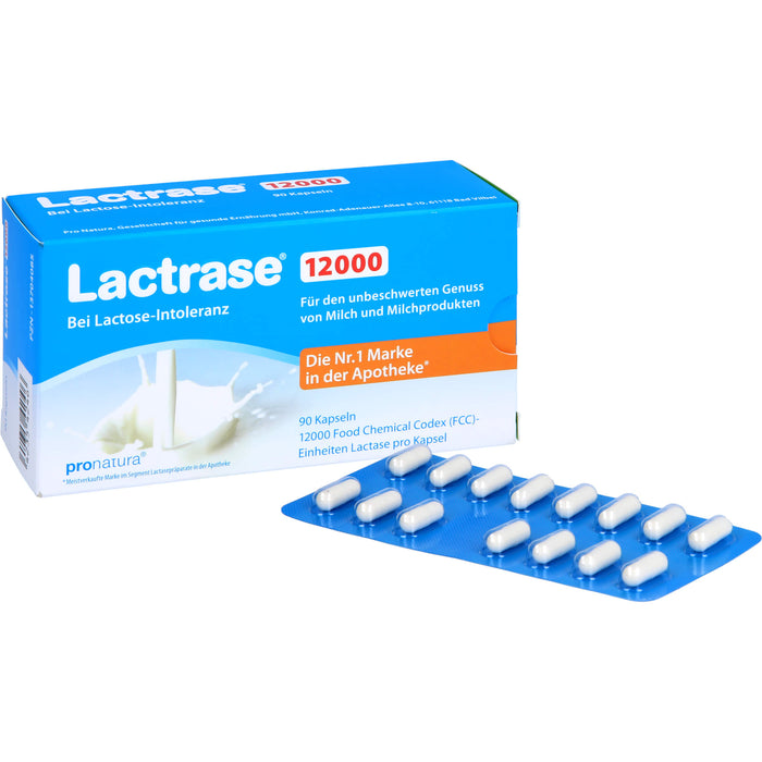 Lactrase 12000 bei Lactose-Intoleranz Kapseln, 90 pc Capsules