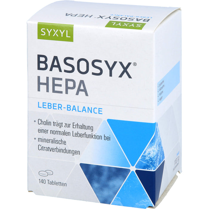 SYXYL BASOSYX Hepa Säure-Basen-Balance Tabletten, 140 pcs. Tablets