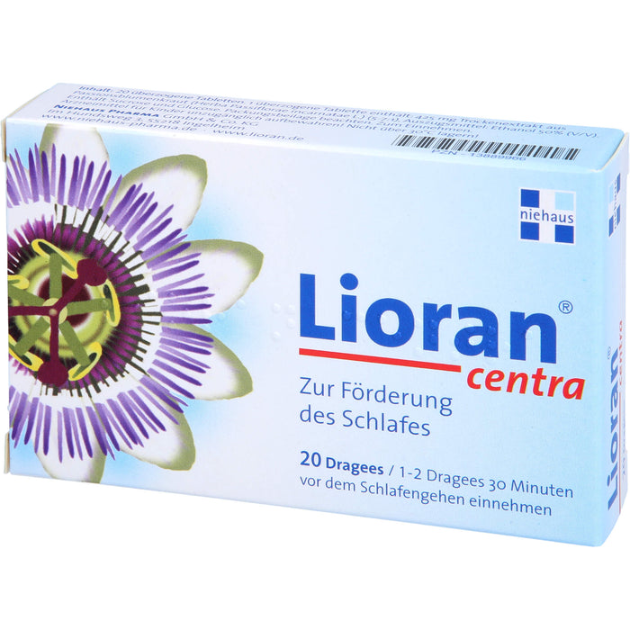 Lioran Centra Dragees zur Förderung des Schlafes, 20 pc Tablettes
