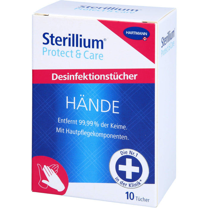 Sterillium Protect & Care Desinfektionstücher für die Hände, 10 pcs. Cloths