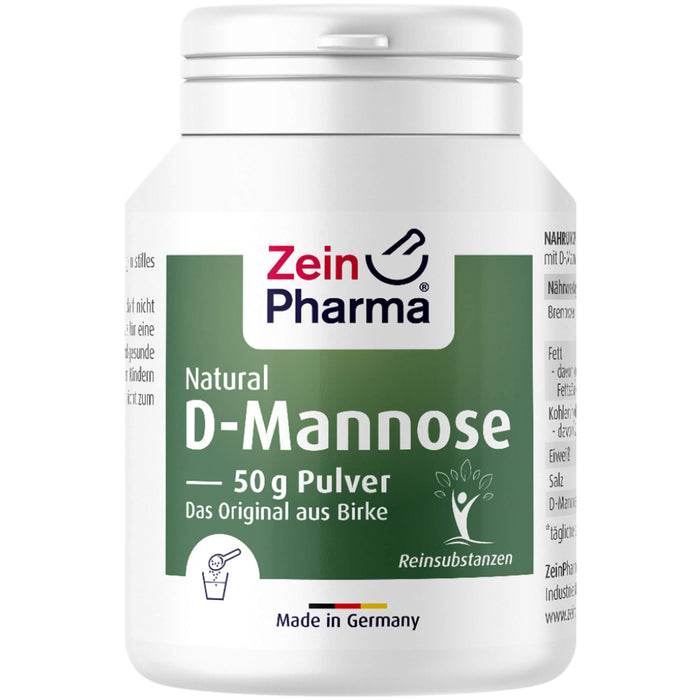 ZeinPharma Natural D-Mannose Pulver, 50 g Powder