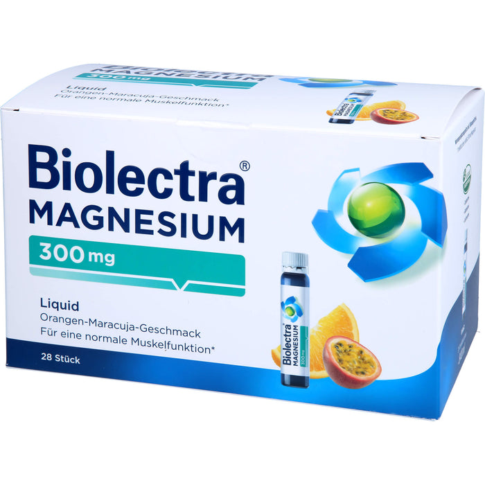 Biolectra Magnesium 300 mg aktiv liquid Ampullen, 28 pcs. Ampoules
