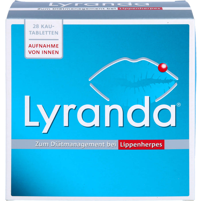 Lyranda Kautabletten zum Diätmanagement bei Lippenherpes, 28 pc Tablettes