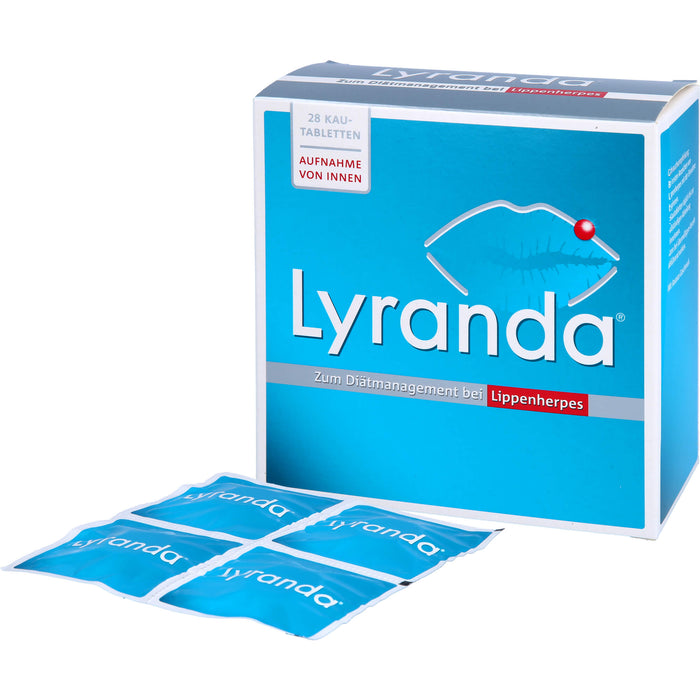 Lyranda Kautabletten zum Diätmanagement bei Lippenherpes, 28 pc Tablettes