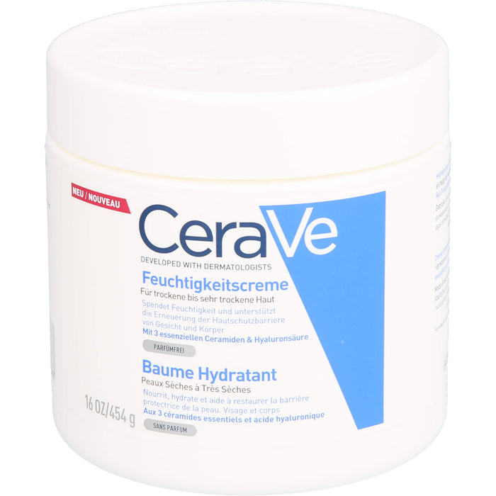 CeraVe Feuchtigkeitscreme für trockene bis sehr trockene Haut, 454 g Cream