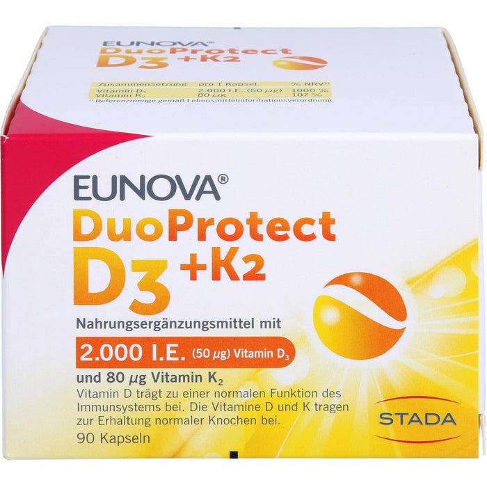 EUNOVA DuoProtect D3 + K2 Kapseln, 90 pc Capsules