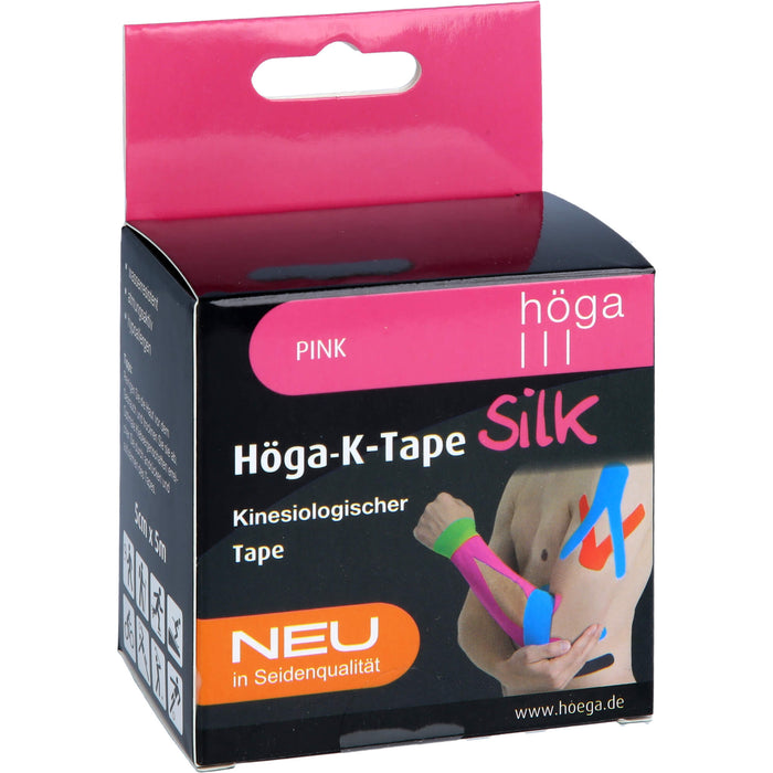 Höga-K-Tape Silk 5cmx5m pink KinesiologischerTape, 1 pc Pansement