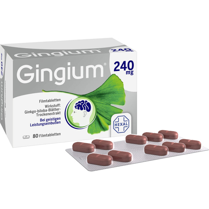 Gingium 240 mg Filmtabletten, 80 pcs. Tablets