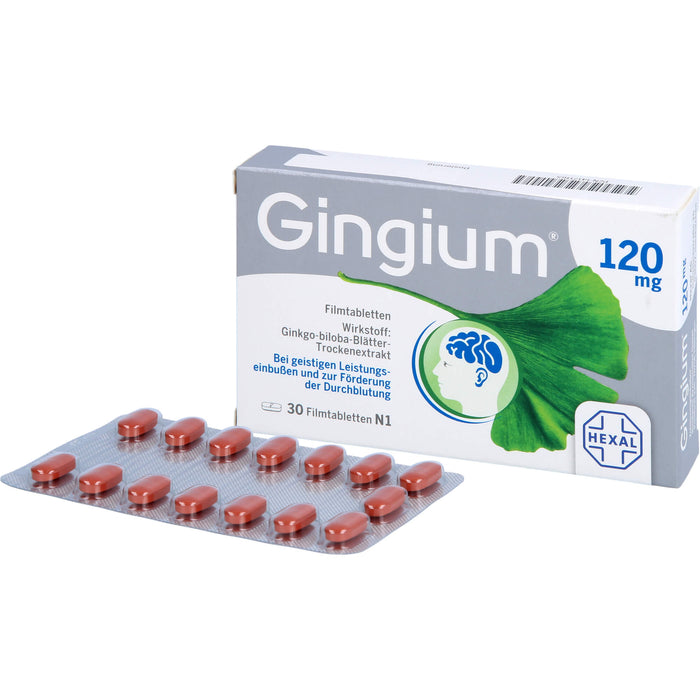 Gingium 120 mg Filmtabletten, 30 pcs. Tablets