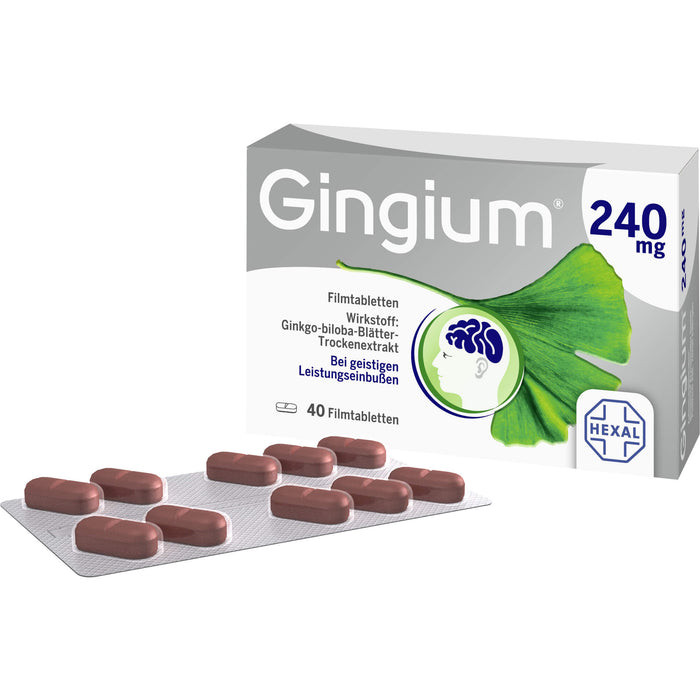 Gingium 240 mg Filmtabletten, 40 pc Tablettes