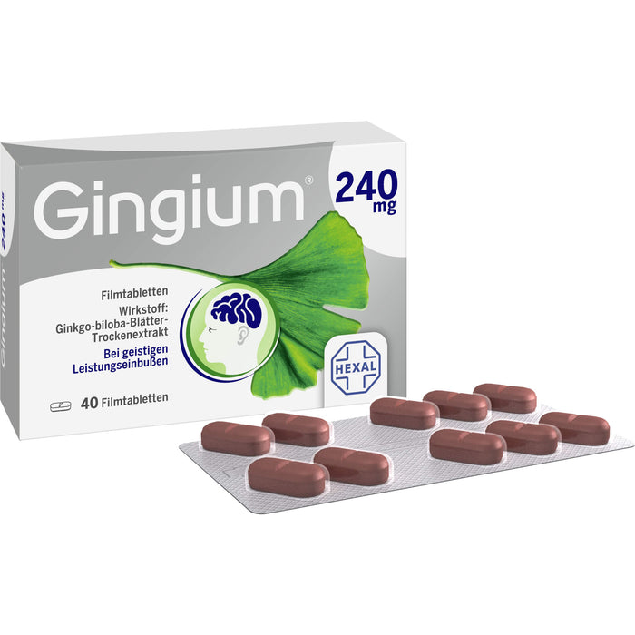Gingium 240 mg Filmtabletten, 40 pcs. Tablets