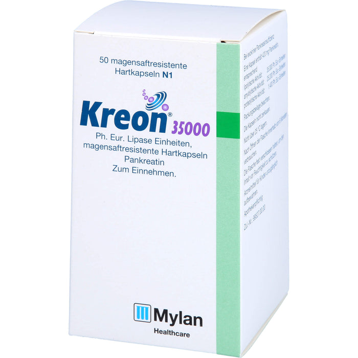 Kreon 35 000 Ph.Eur. Lipase Einheiten Hartkapseln bei exokriner Pankreasinsuffizienz, 50 pc Capsules