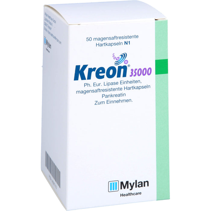 Kreon 35 000 Ph.Eur. Lipase Einheiten Hartkapseln bei exokriner Pankreasinsuffizienz, 50 pc Capsules