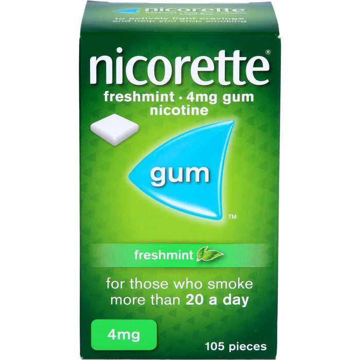 Nicorette Kaugummi 4 mg freshmint Eurim, 105 pcs. Chewing gum