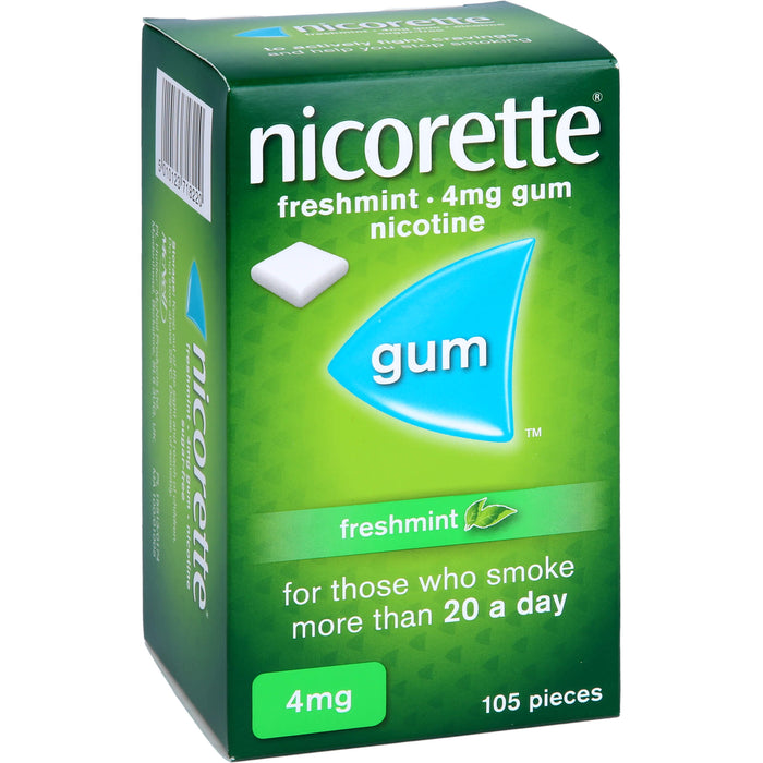 Nicorette Kaugummi 4 mg freshmint Eurim, 105 pcs. Chewing gum