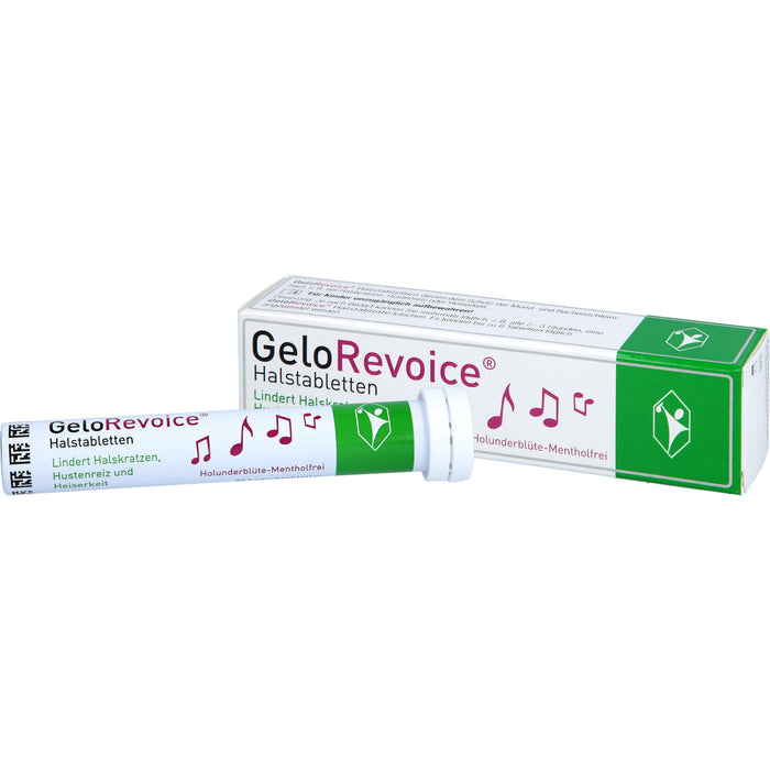 GeloRevoice Halstabletten Holunderblüte-Mentholfrei, 20 pc Tablettes