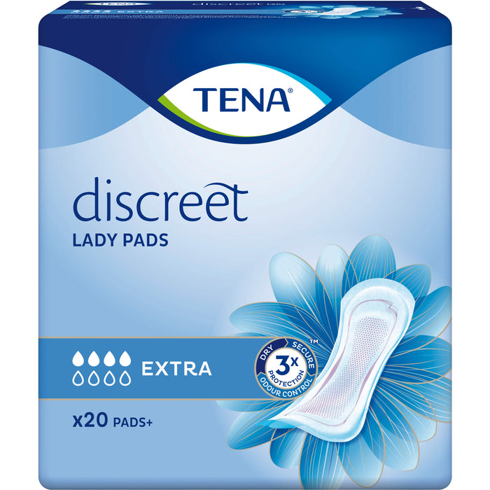 TENA Lady Discreet Extra Inkontinenzeinlagen, 20 pcs. Insoles