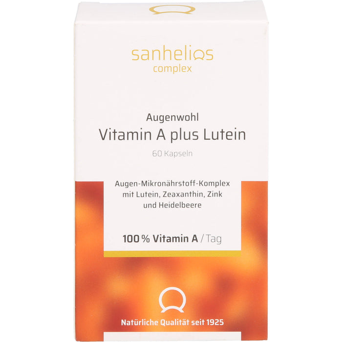 sanhelios complex Augenwohl Vitamin A plus Lutein Kapseln, 60 pcs. Capsules