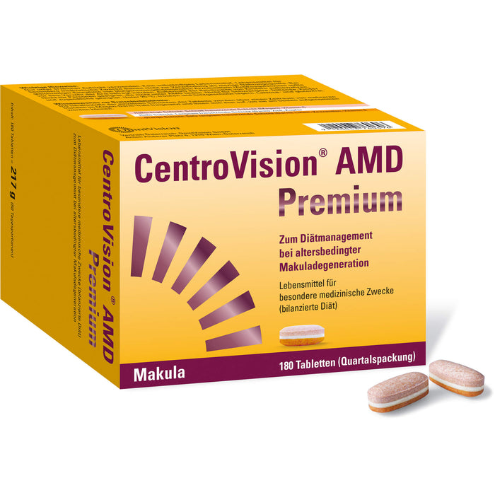 CentroVision AMD Premium Tabletten bei alterbedingter Makuladegeneration, 180 pcs. Tablets