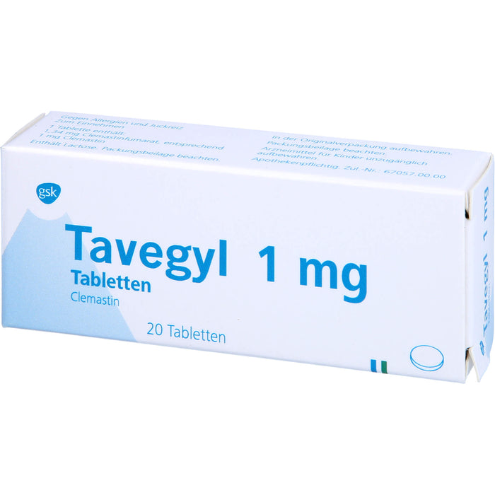Tavegyl 1 mg Eurim Tabletten bei Allergien, 20 St. Tabletten