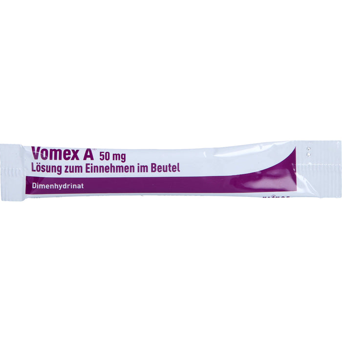 Vomex A 50 mg Beutel gegen Reisekrankheit, 12 pc Sachets