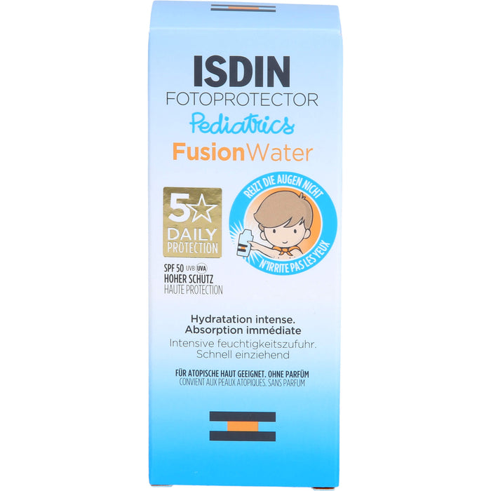 ISDIN Fotoprotector Pediatrics Fusion Water SPF 50 zum UV-Schutz und zur Pflege von Gesicht und Körper, 50 ml Crème