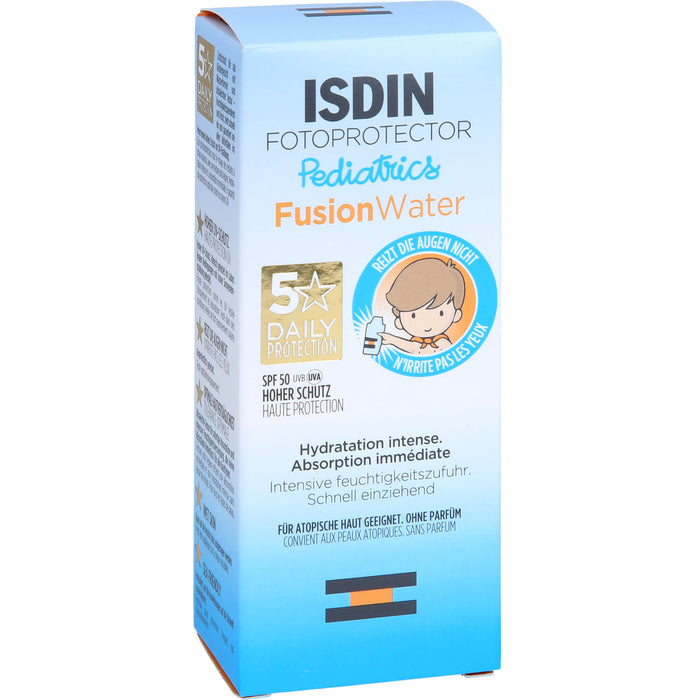 ISDIN Fotoprotector Pediatrics Fusion Water SPF 50 zum UV-Schutz und zur Pflege von Gesicht und Körper, 50 ml Crème