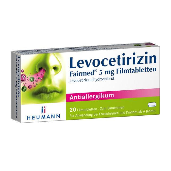 Levocetirizin Fairmed 5 mg Filmtabletten, 20 pcs. Tablets