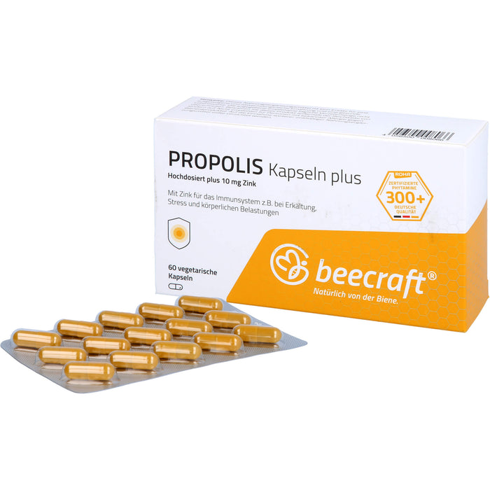beecraft Propolis Kapseln Plus hochdosiert, 60 pcs. Tablets
