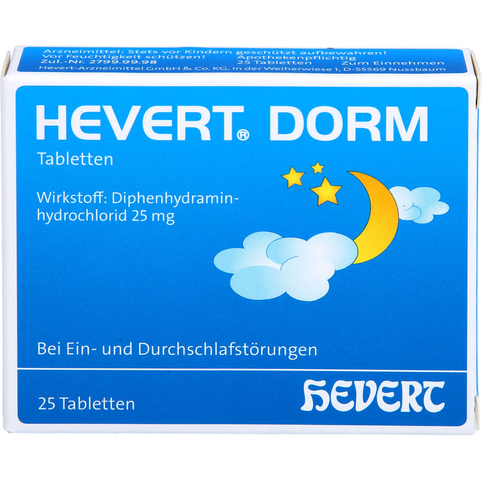 HEVERT Dorm Tabletten bei Einschlaf- und Durchschlafstörungen, 25 pc Tablettes