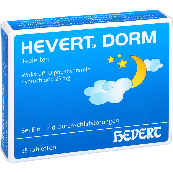 HEVERT Dorm Tabletten bei Einschlaf- und Durchschlafstörungen, 25 pc Tablettes