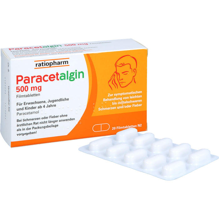 Paracetalgin 500 mg Filmtabletten, 20 pc Tablettes