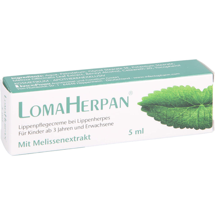 Lomaherpan Lippenpflegecreme mit Melissenextrakt, 5 ml Cream