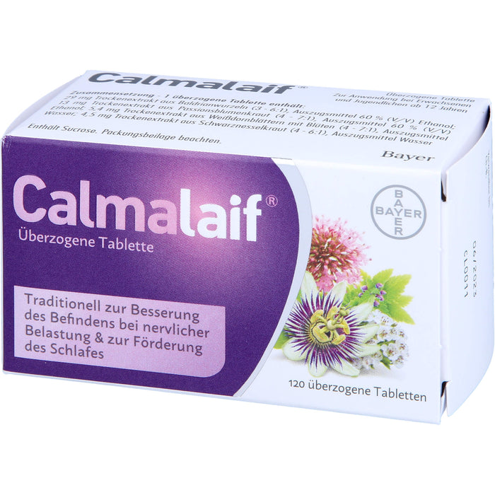 Calmalaif Tabletten bei nervlicher Belastung und zur Förderung des Schlafes, 120 pcs. Tablets