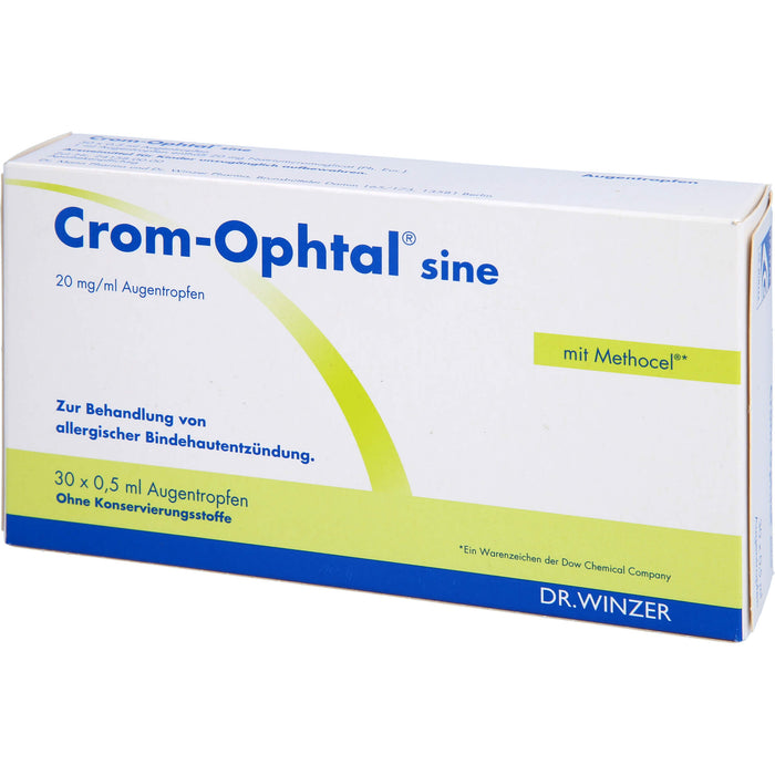 Crom-Ophtal® sine, 20 mg/ml Augentropfen, 30X0.5 ml ATR