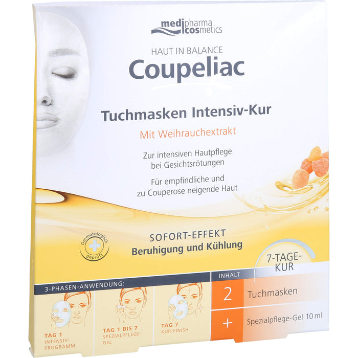 medipharma cosmetics Coupeliac Tuchmasken Intensiv-Kur, 1 St. Gesichtsmaske