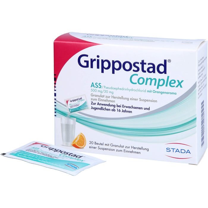 Grippostad Complex ASS / Pseudoephedrinhydrochlorid mit Orangenaroma 500 mg/30 mg Granulat, 20 pc Sachets
