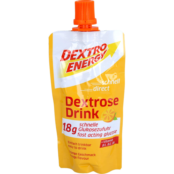 DEXTRO ENERGY Dextrose Drink Orange – 24 g Kohlenhydrate, 50 ml Solution