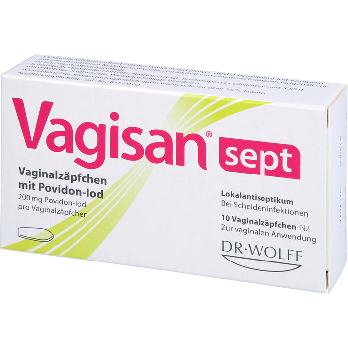 Vagisan® sept Vaginalzäpfchen mit Povidon-Iod, 10 St VSU