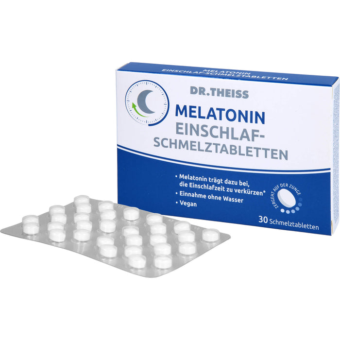 Dr. Theiss Melatonin Einschlaf-Schmelztabletten, 30 pc Tablettes