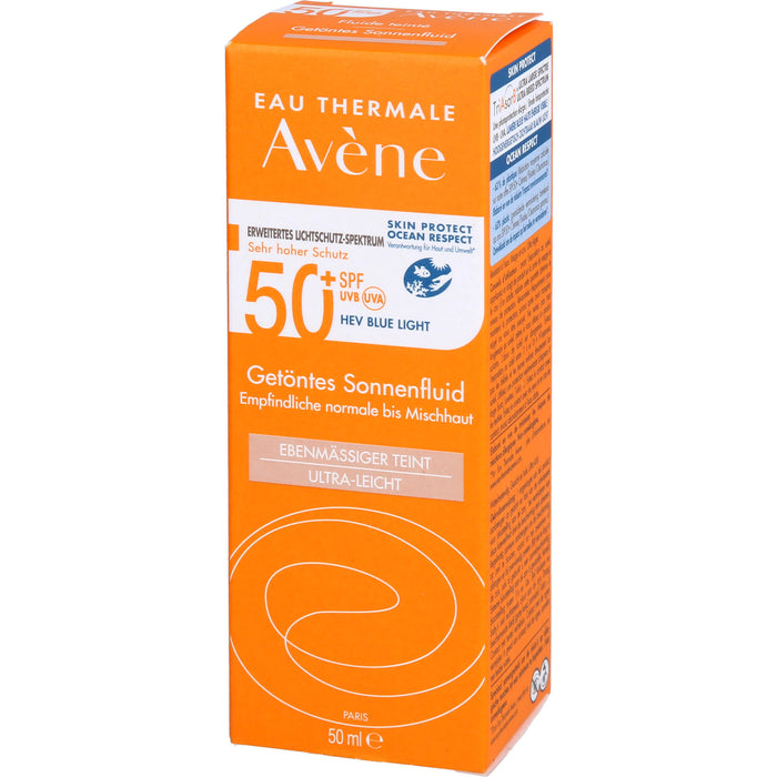 Avène Getöntes Sonnenfluid SPF 50+ für empfindliche normale bis Mischhaut, 50 ml Creme