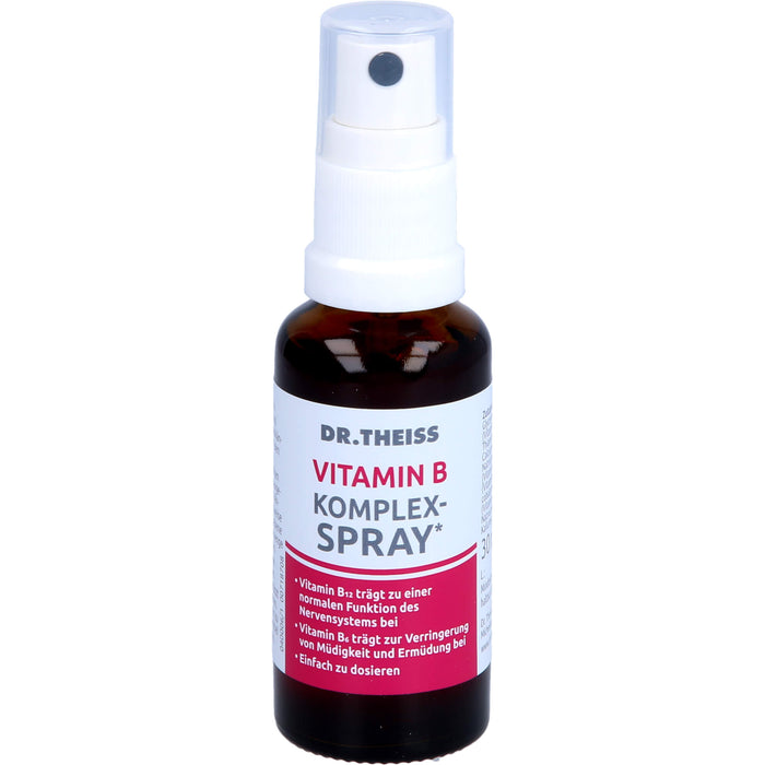 Dr. Theiss Vitamin B Komplex-Spray für eine normale Funktion des Nervensystems und zur Verringerung von Müdigkeit, 30 ml Lösung