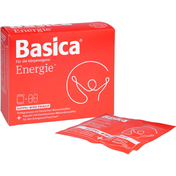 Basica Energie Trinkgranulat + Kapseln für 7 Tage für körpereigene Energie und geistige Leistungsfähigkeit, 7 pc Paquet combiné