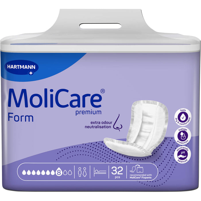 MoliCare Premium Form 8 Tropfen Super Plus Inkontinenzeinlagen, 32 pc Dépôts