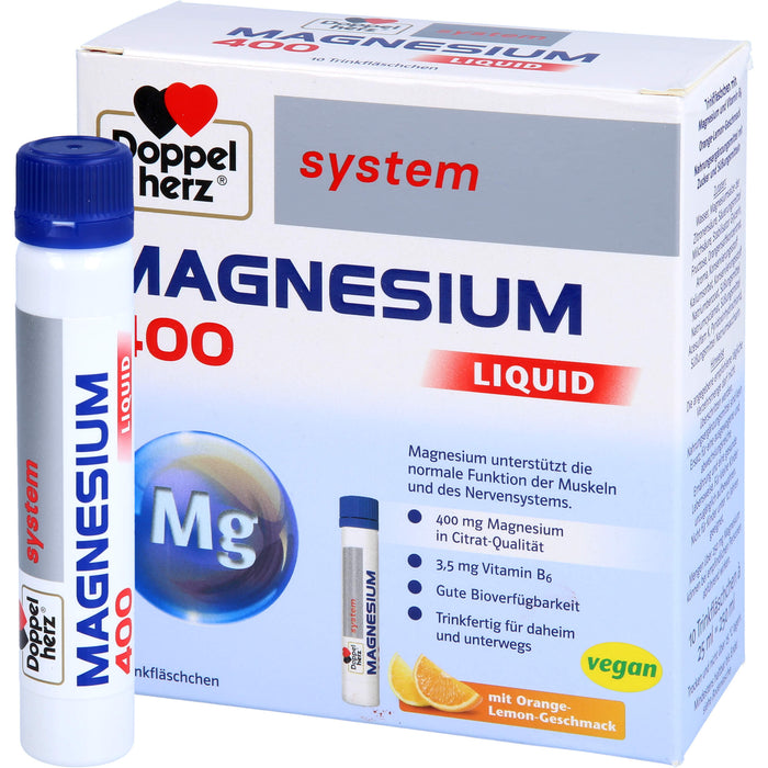 Doppelherz Magnesium 400 Liquid system Lösung, 10 St. Ampullen