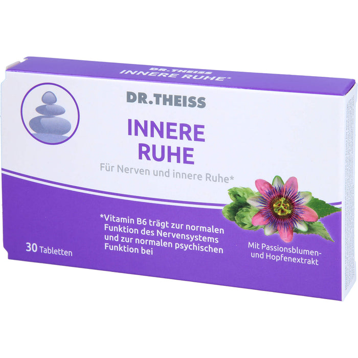 DR.THEISS Innere Ruhe Tabletten trägt zur normalen Funktion des Nervensystems bei, 30 pc Tablettes